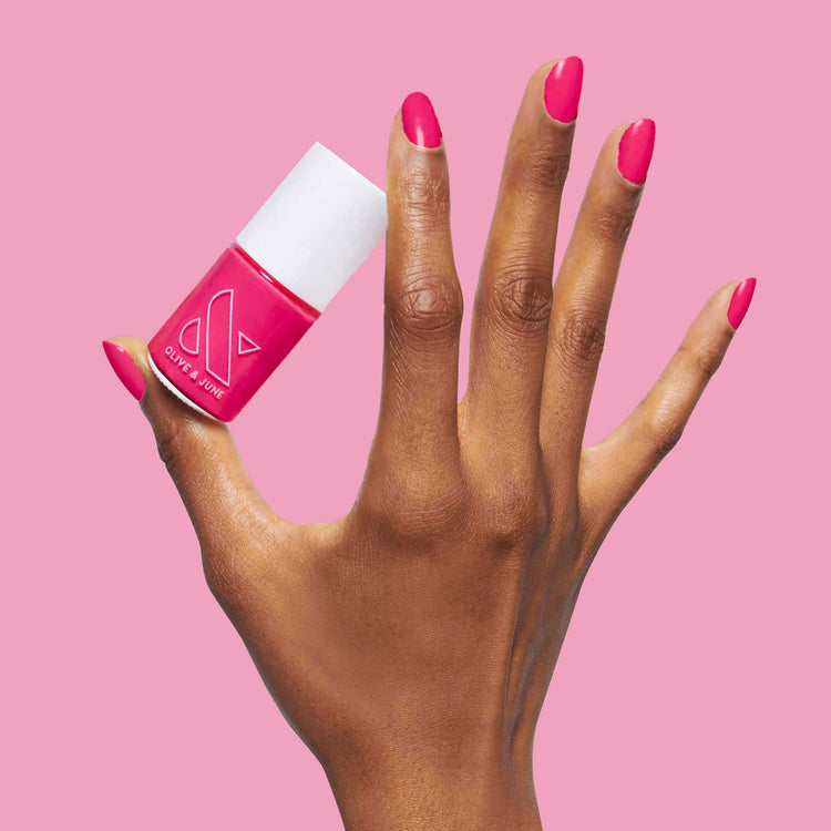 XOXO polish hot pink