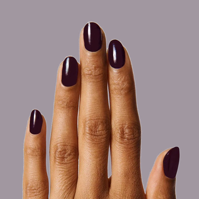 Dark purple, subtle glitter : r/Nails