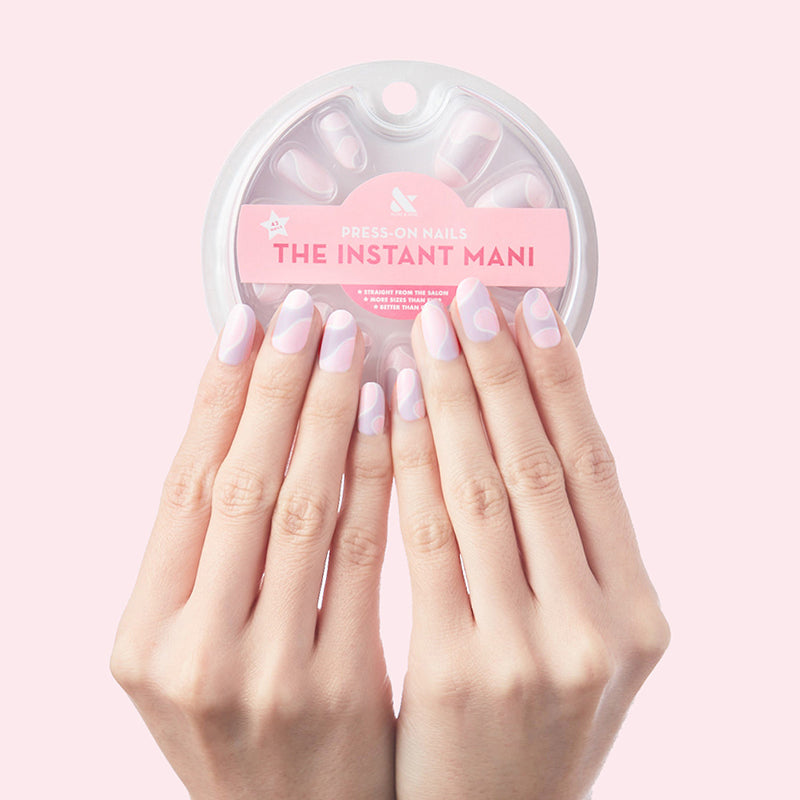 Groovy Swirl - Press-On | Medium | Oval 