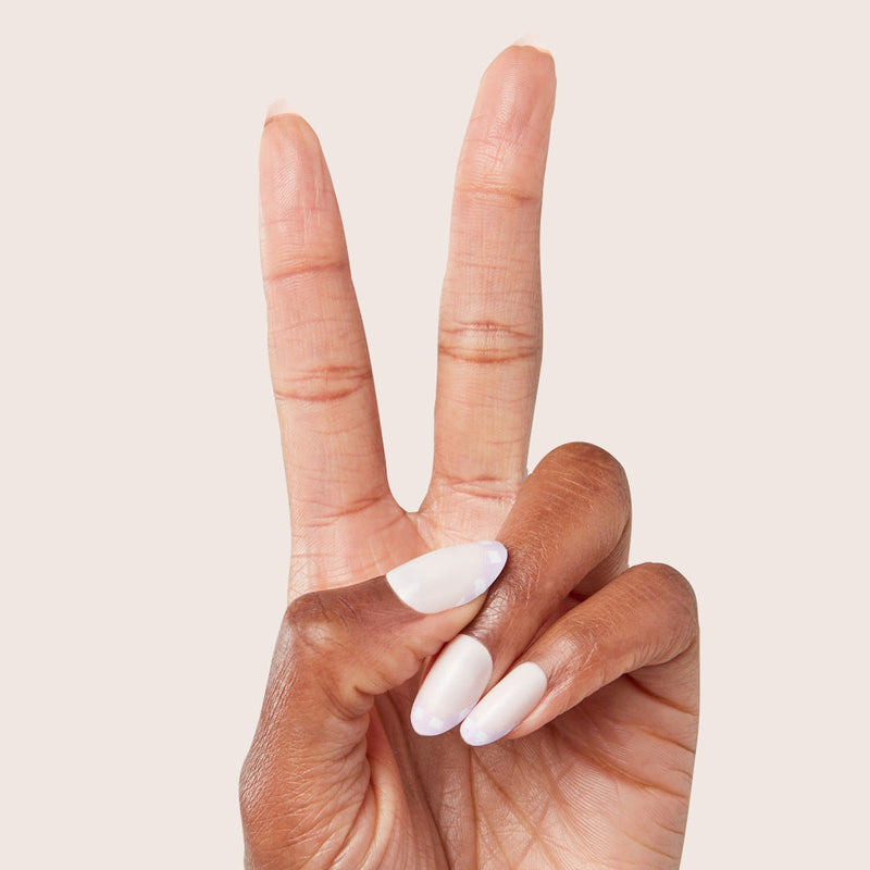 Gingham French - Press-On | Medium | Oval second image