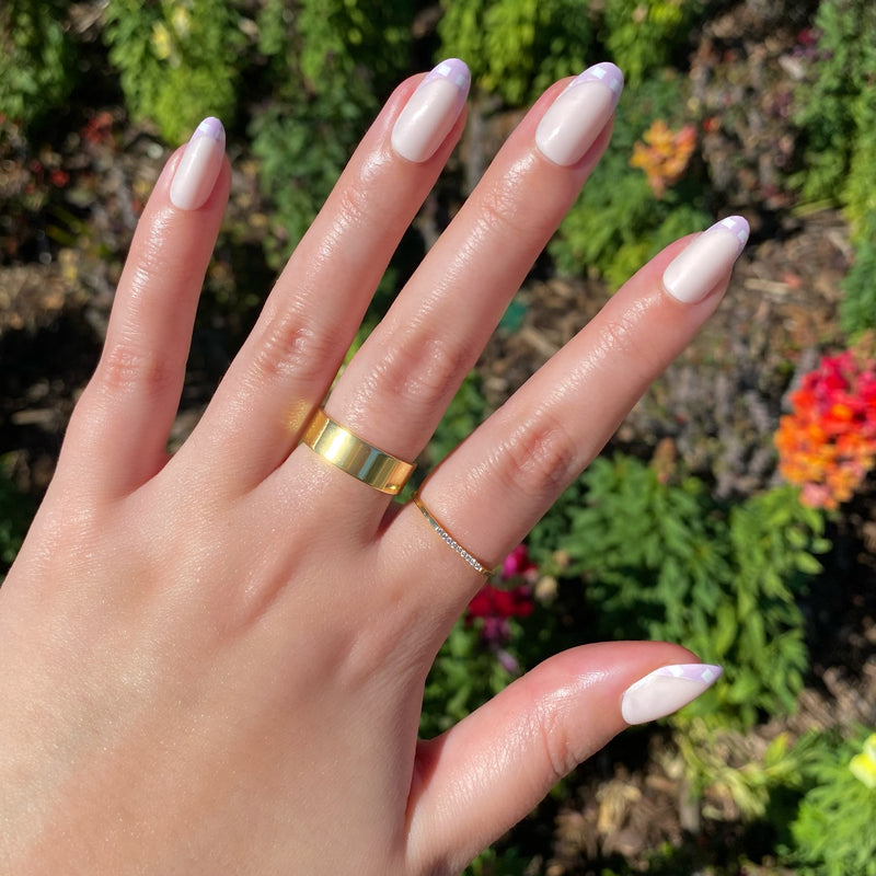 picture of Gingham French - Press-On | Medium | Oval