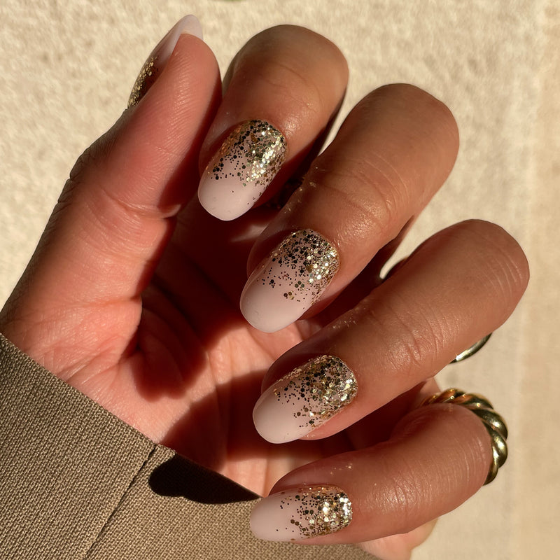 Half Moon Glitter Gradient | Round | Short second image