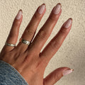 Rose Glitter French | Oval | Medium - Press-On thumbnail