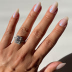 Pink Goldfish | Oval | Medium shimmery pink iridescent press on nails in medium oval shape for easy manicure at home
