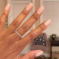 Hand showing a natural manicure with BEB sheer white gel polish for a soft and elegant mani look thumbnail