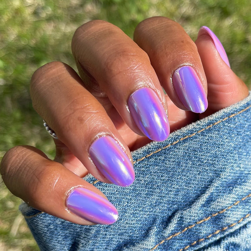 picture of Amethyst Holographic | Oval | Medium