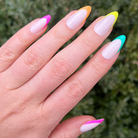 picture of Neon Rainbow French | Long | Almond