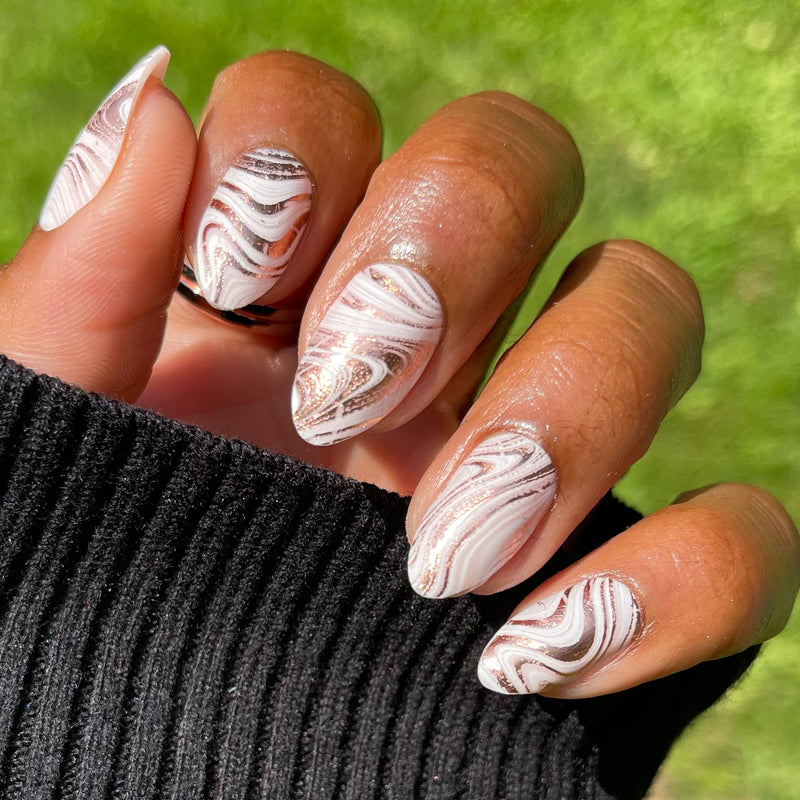 picture of Marble Swirls | Almond | Medium