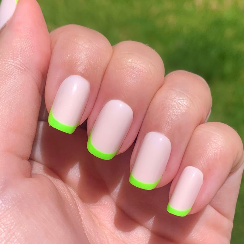 picture of Neon Lime French | Squoval | Short