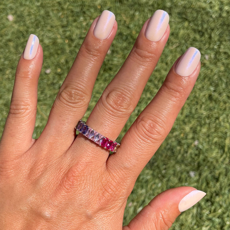 picture of Pink Iridescent | Short | Squoval