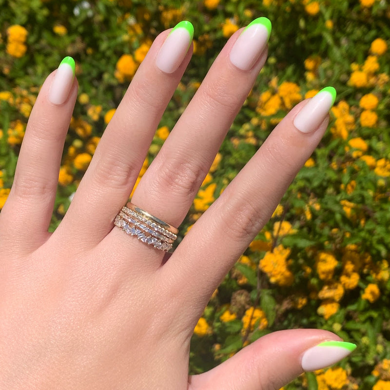 picture of Neon Lime French | Oval | Medium