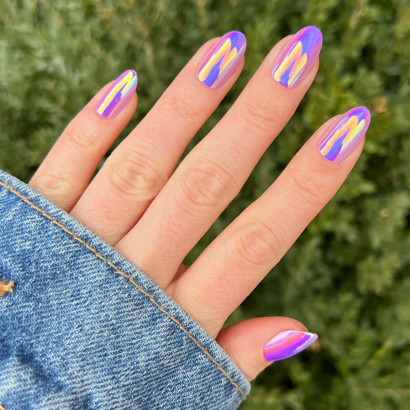 picture of Amethyst Holographic | Oval | Medium