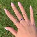Rose Glitter French | Oval | Medium - Press-On thumbnail