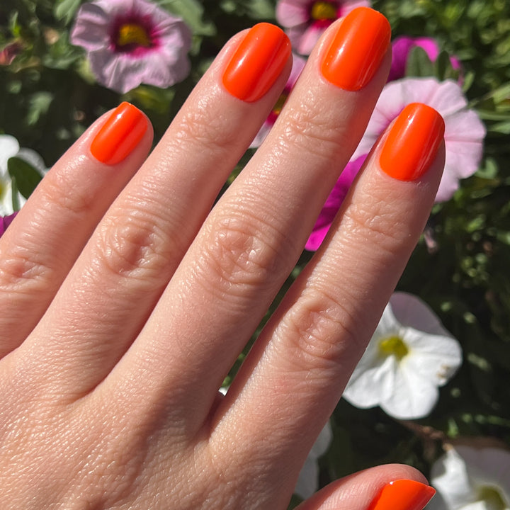 picture of Neon Tangerine | Squoval | Extra Short