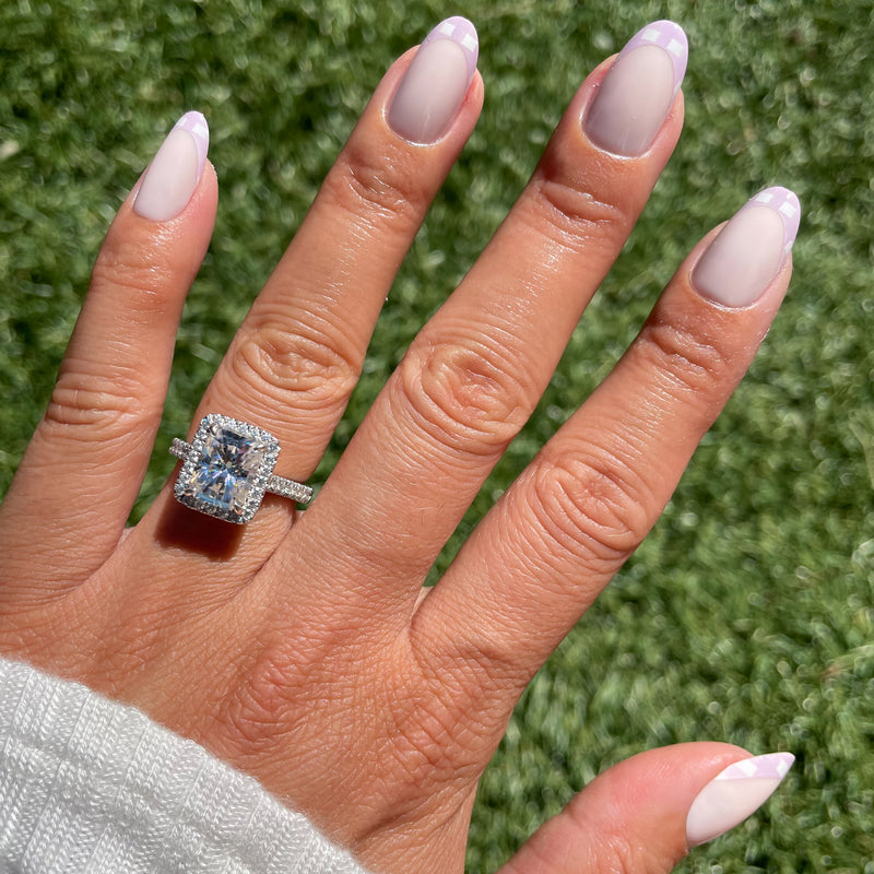 picture of Gingham French - Press-On | Medium | Oval