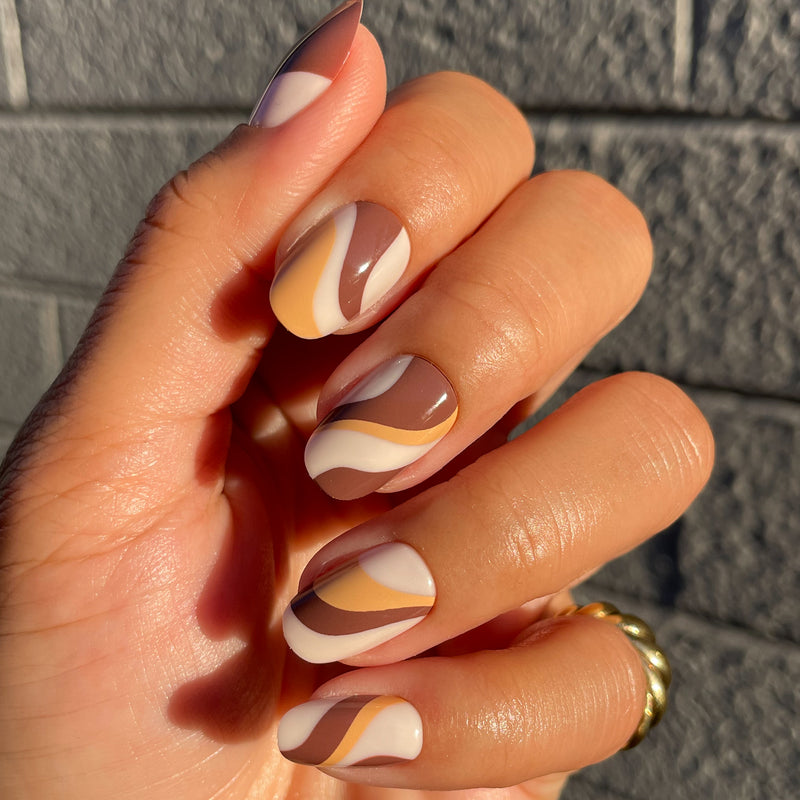 picture of Latte Swirls | Short | Round