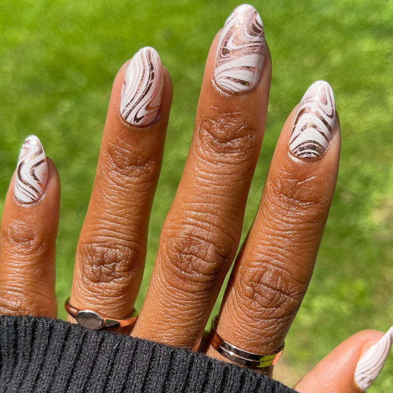 picture of Marble Swirls | Almond | Medium