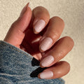 Rose Glitter French | Oval | Medium - Press-On thumbnail