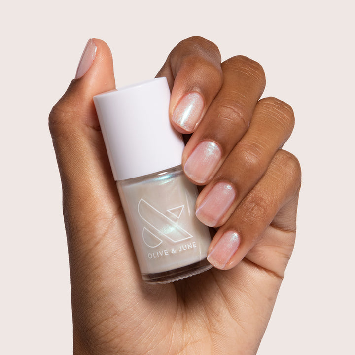 Frosted Gloss polish Sheer iridescent pearl