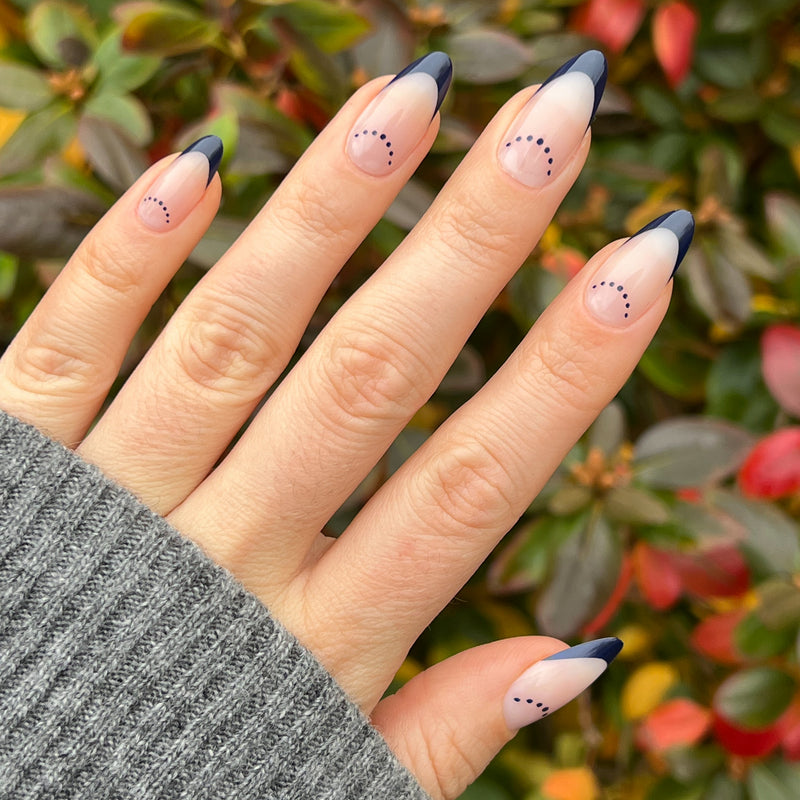 picture of Dotted French - Press-On | Long | Almond