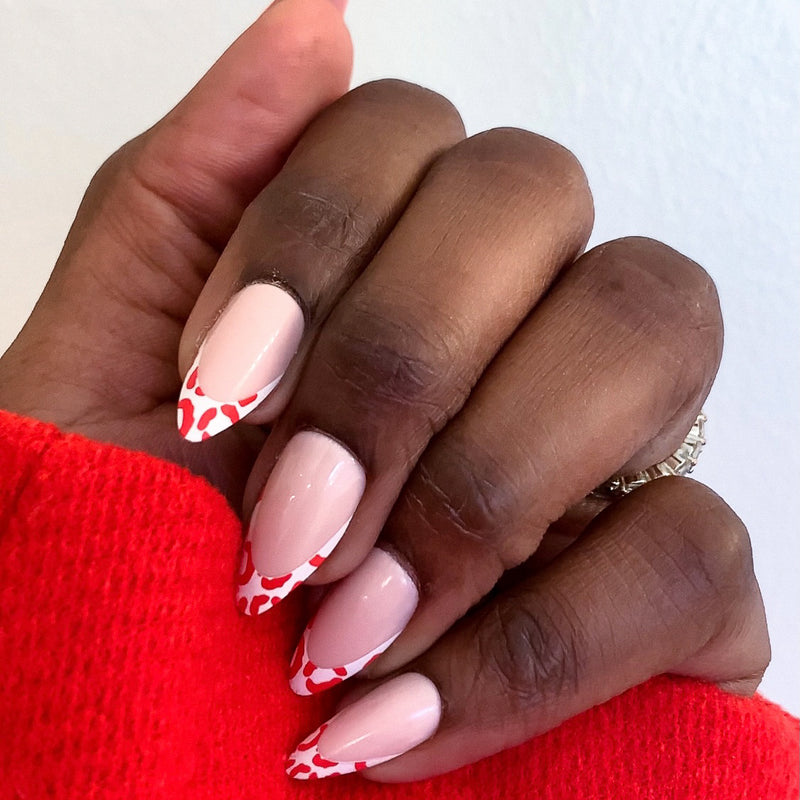 picture of Cheetah French - Press-On | Long | Almond