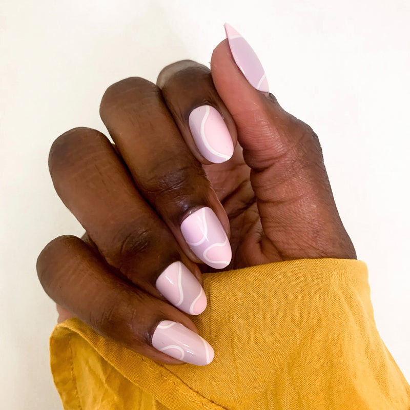 picture of Groovy Swirl - Press-On | Medium | Oval