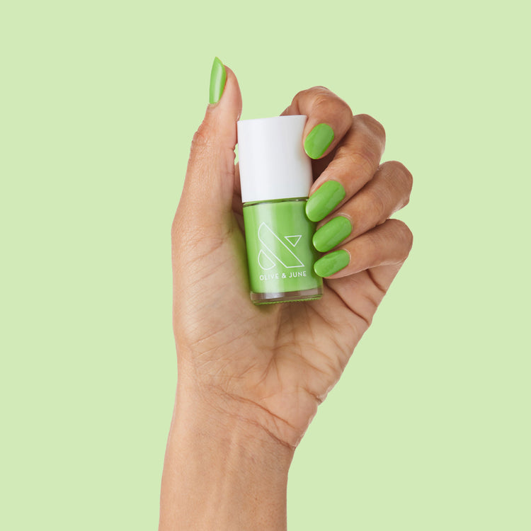 Lime Fizz polish glowing green