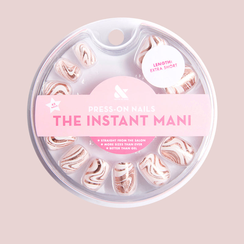 Marble Swirls | Squoval | Extra Short 