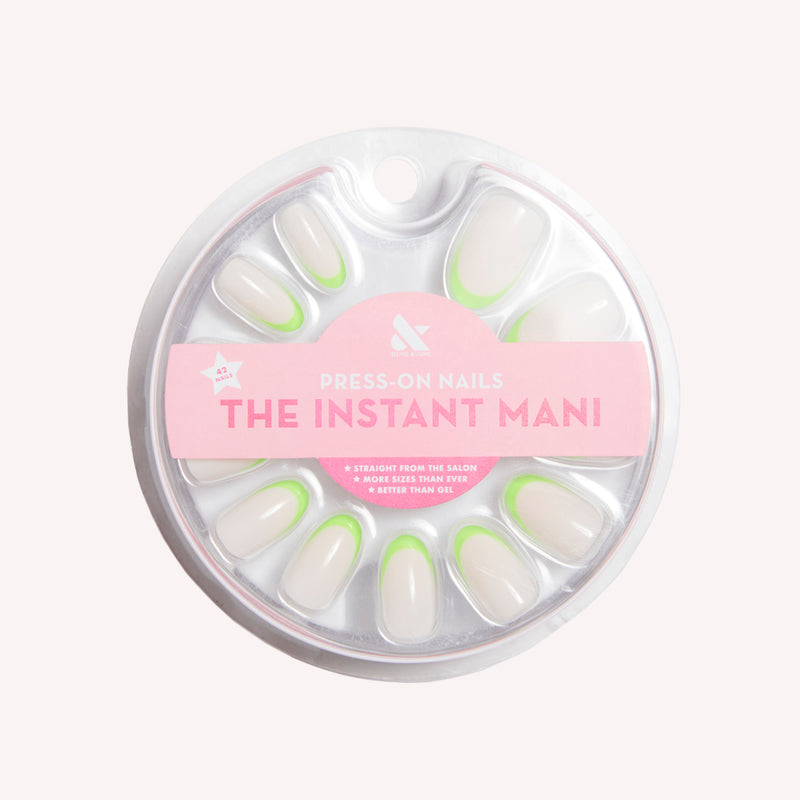 Neon Lime French | Oval | Medium 