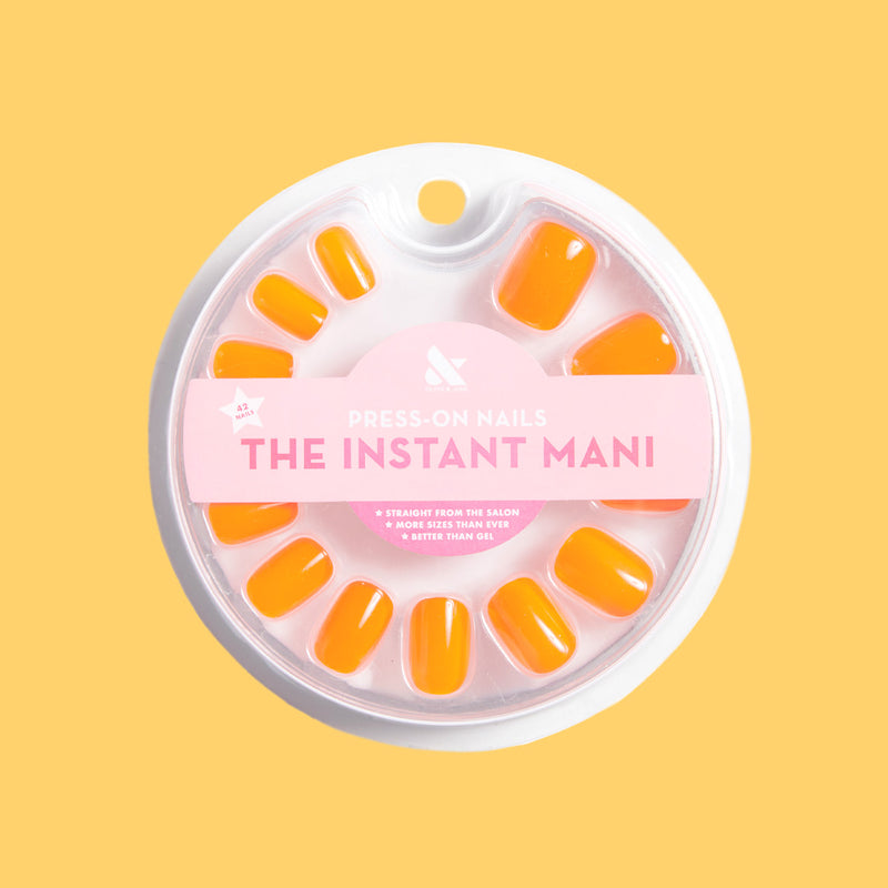 Neon Tangerine | Squoval | Extra Short 