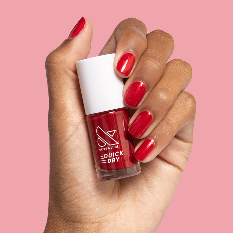 Lippy polish A shimmering ruby red