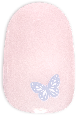 Butterfly Party | Round | Extra Short - Press-On