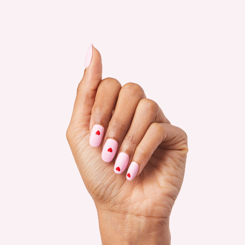 Pink Perfect Heart - Press-On | Round | Short second image