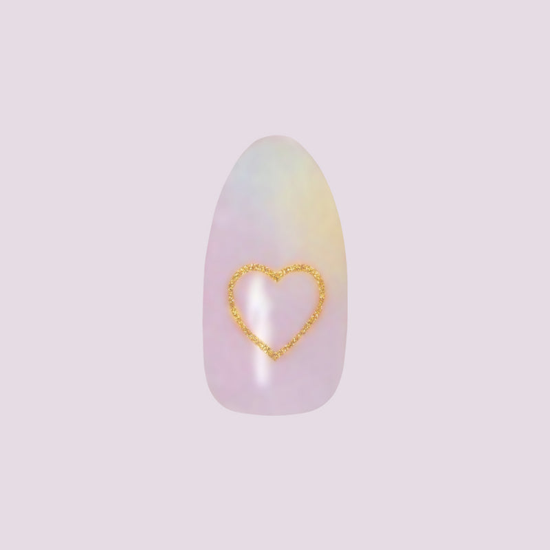 Glitter Heart Ombre | Almond | Medium second image