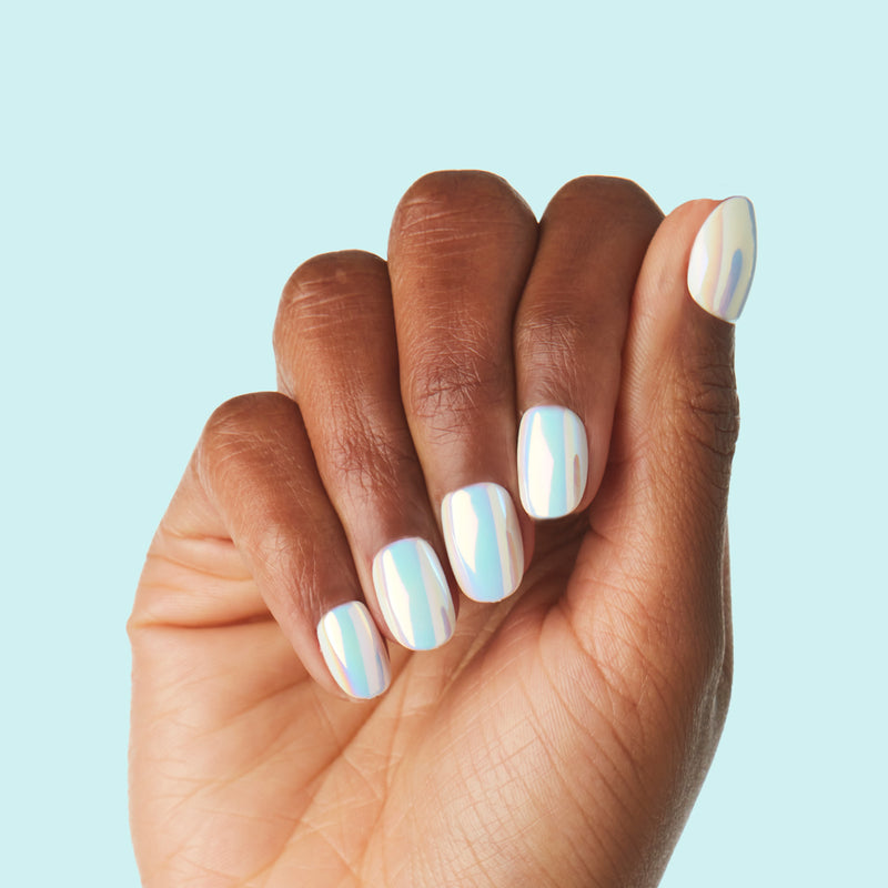 Diamond Holographic | Round | Extra Short - Press-On