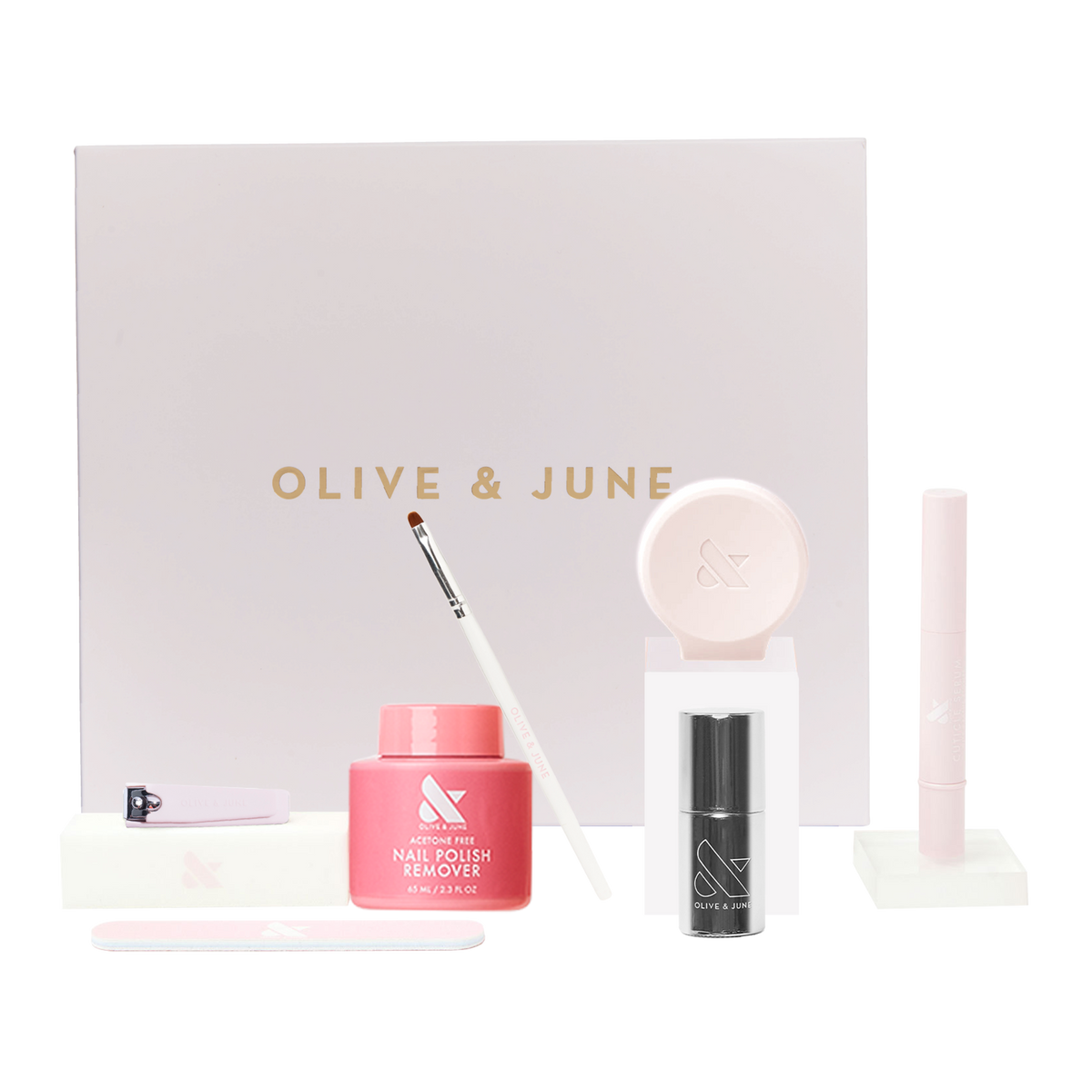 The Bonus Fall Mani System - Long Lasting - 6 Polishes with nail tools and remover for easy at-home manicure and pedicure