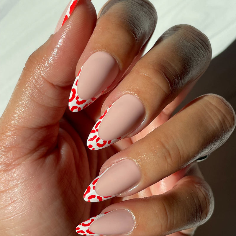 picture of Cheetah French - Press-On | Long | Almond