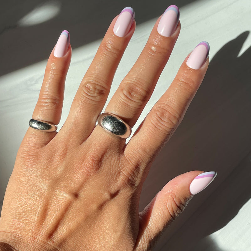 picture of Double French - Press-On | Medium | Oval