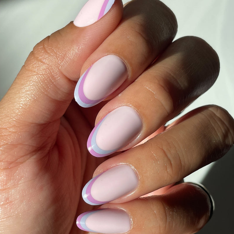 picture of Double French - Press-On | Medium | Oval