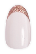 Rose Glitter French | Oval | Medium - Press-On thumbnail