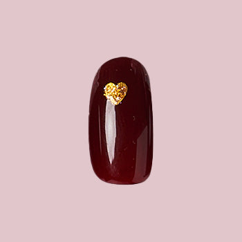 Gold Vampy Heart - Press-On | Short | Round second image