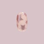 Large Star Overlap | Round | Short press-on nail with bronze star design for a quick and chic mani by Olive and June